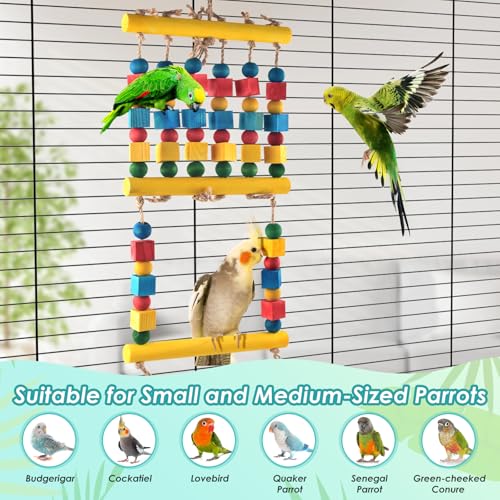 Bird Toys Parrot Chew Swing Toy with Perches Stand
