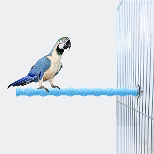 Bird Perch Parrot Stand Natural Wood Grinding for Cage (Large: 9.83inch/25cm)