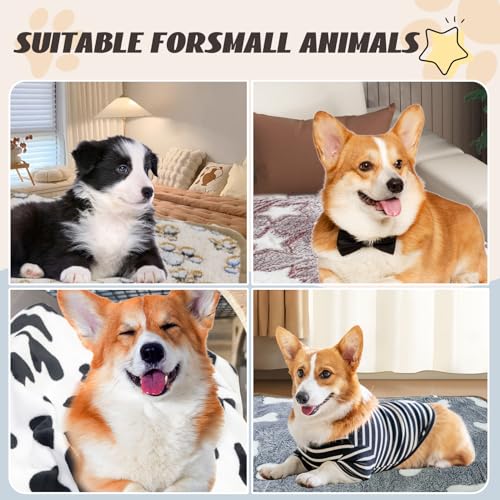 6 Pcs Washable Guinea Pig Blankets Absorbent Small Animal Fleece Bedding Cage Liners Reusable Pet Pee Pad Sleep Mat Pad Cover for Hamster Ferret Rabbit Chinchilla Hedgehog (6 Black Bulk / 24" x 35")