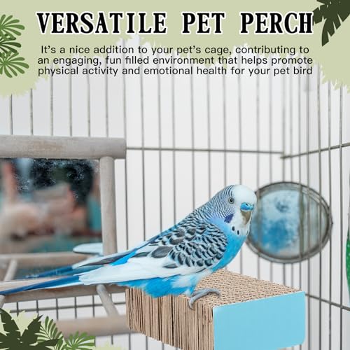 2 Pcs Bird Toys Parrot Perch Stand Cage Accessories (Small)