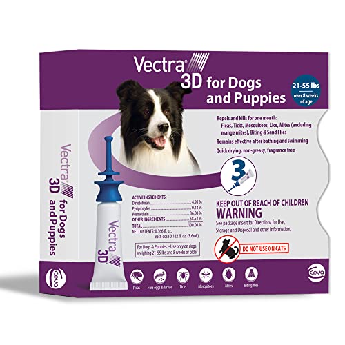 Flea and Tick Prevention for Medium Dogs 21 (3 Pack)