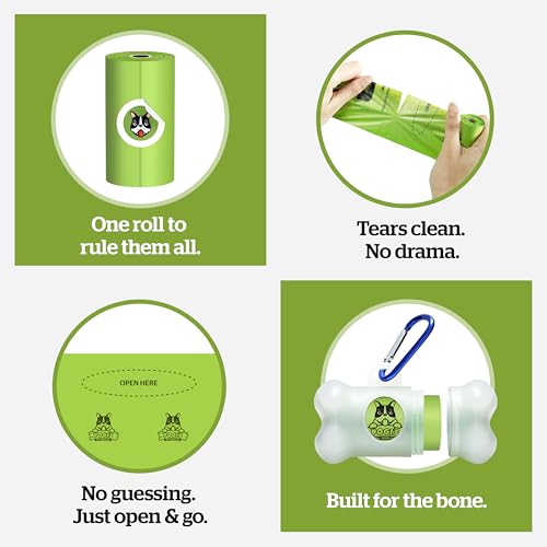Pogi's Compostable Dog Poop Bags (1 Count (Pack of 480) / Unscented)