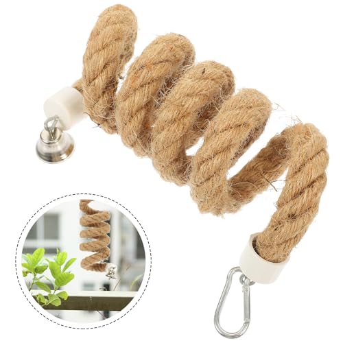 Bird Rope Perch Parrot Rope Toy for Bird Cages 39.37in Climbing Toys for Birds with Stable Clips Hanging Accessories for Play Exercise and Cage Decoration