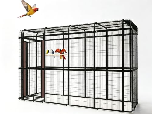 12.8 FT Extra Large Aviary (Black / 154.0"L x 63.0"W x 81.5"H)