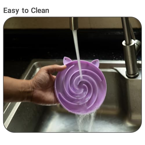 Slow Feeder Cat Bowl (Purple and Pink)