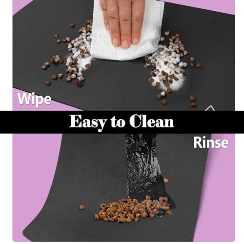 Dog Food Mats for Floors Absorbent (M(16"×24") / 01-Dark Grey)