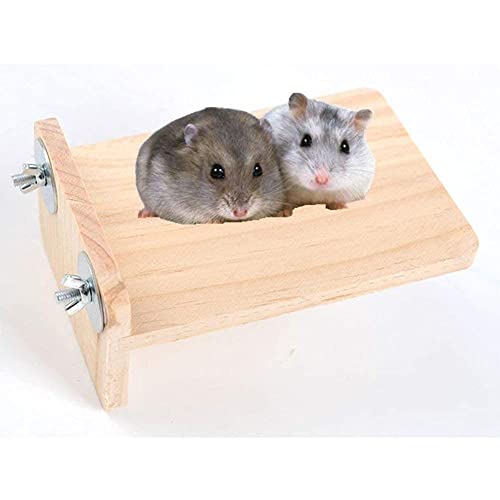 Bird Platform Wooden Corner Perch Stand Shelf for Parrot Cage
