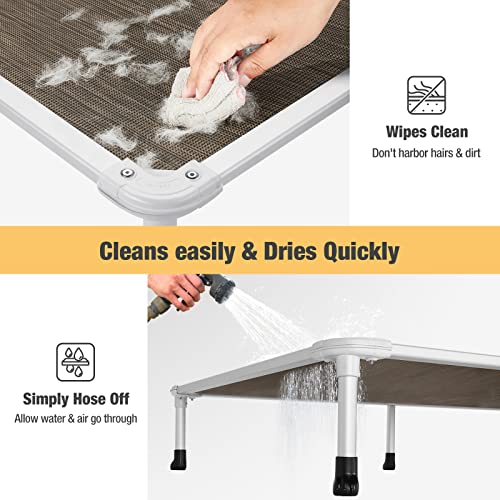 Chew Proof Elevated Dog Bed (Brown / 49.0"L x 33.0"W x 9.0"Th)