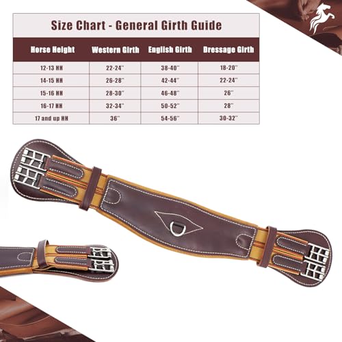 English Dressage Girths (32" / Brown)
