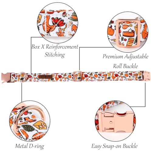 Thanksgiving Dog Collar (Medium (Pack of 1) / Harvest Autumn)