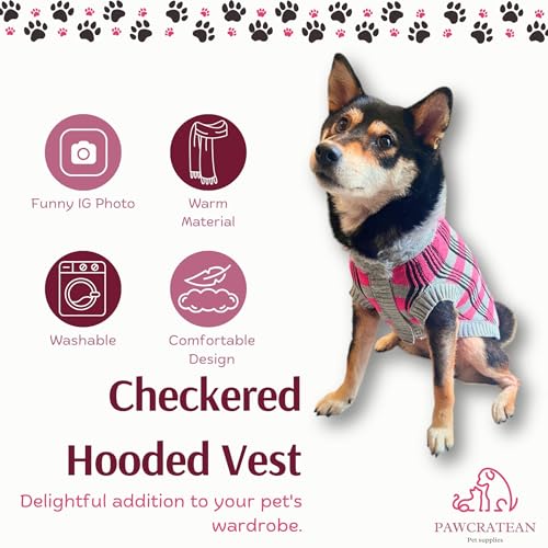 Cute Sweater for Dogs and Cats Soft Flannel Pet Outfit Warm and Cozy Animal Hoodie Small to Large Pet Clothes for Halloween Parties and Everyday Wear (Small)