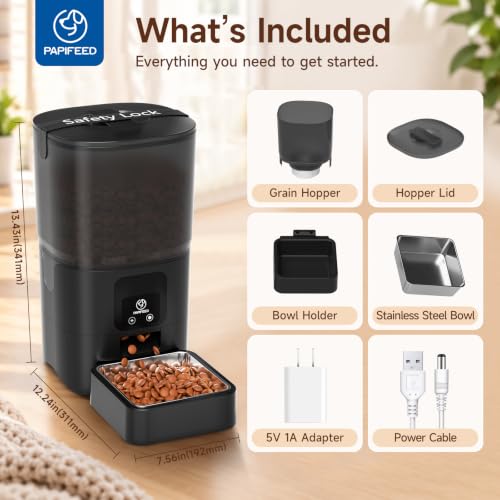 Automatic Cat Feeder with App (Black)