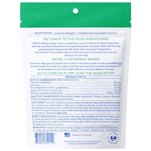 Dog Allergy Chews for Medium Breeds (60 Count)