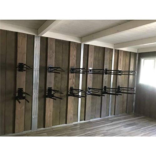 Wall Mount Saddle Rack with Double Pad Bar (Mounted Rack w/Double Pad Rack / Black)
