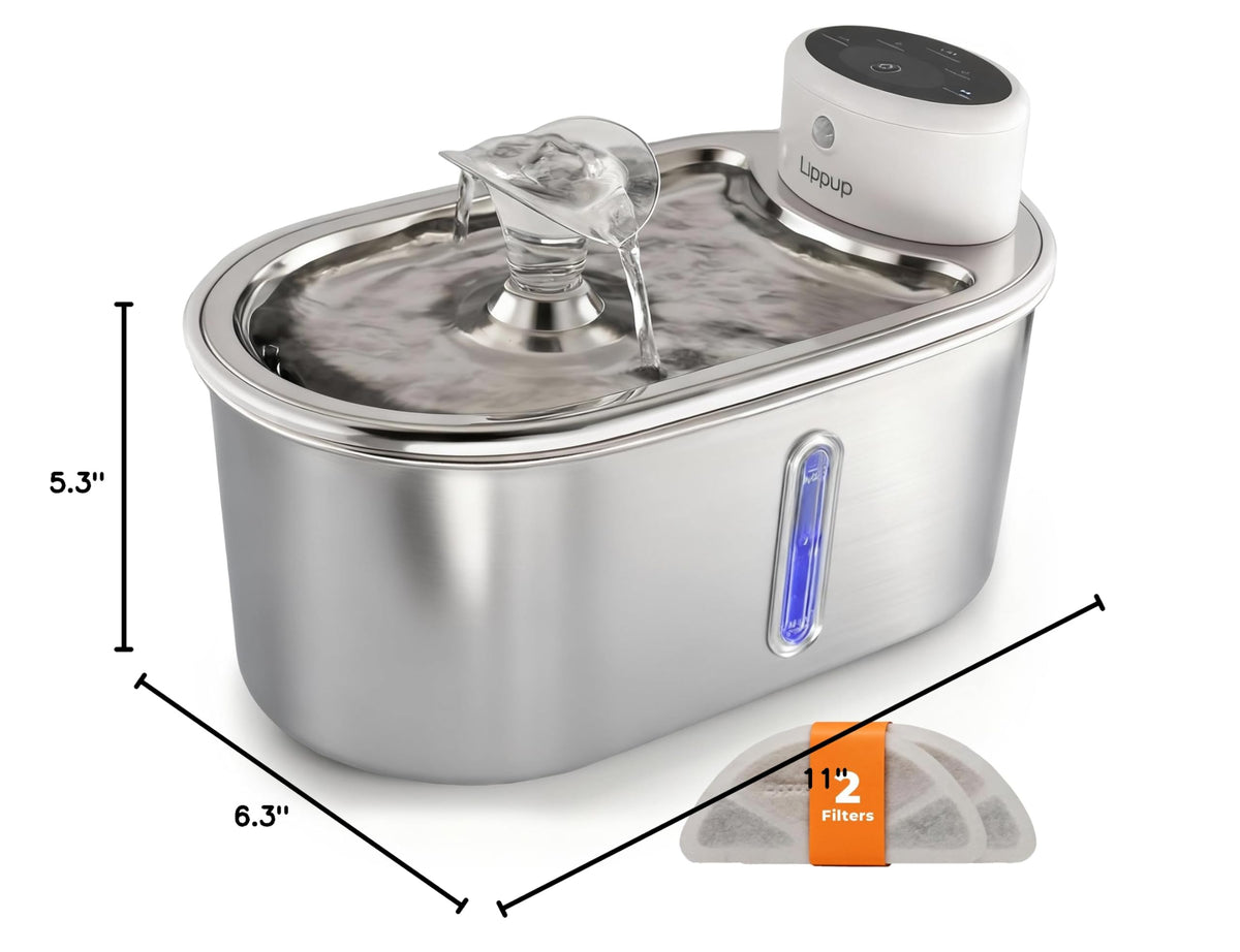 Wireless Cat Water Fountain Stainless Steel 108oz