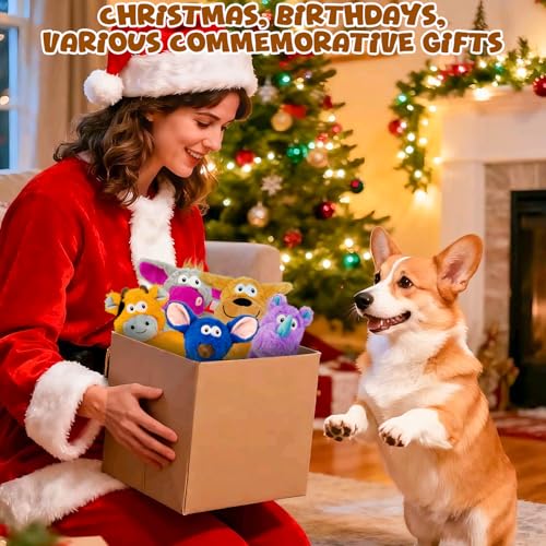 5 Pack No Stuffing Dog Toys (5-color)