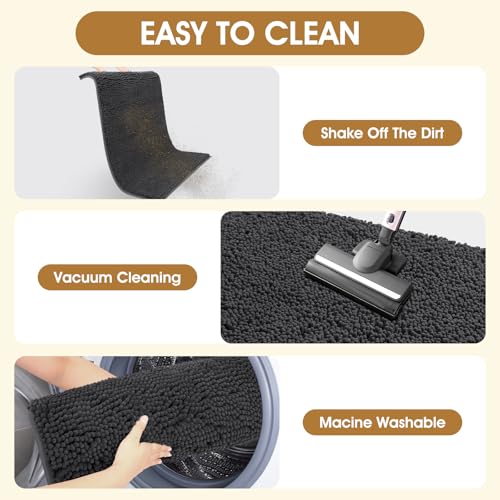 4 Pieces Set Muddy Door Mats for Dogs (Dark Grey / 30" x 20"(4 pieces))