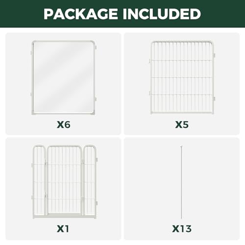 AuraSpace Pro Acrylic & Wire Mesh Indoor Dog Playpen (White / 32"H)