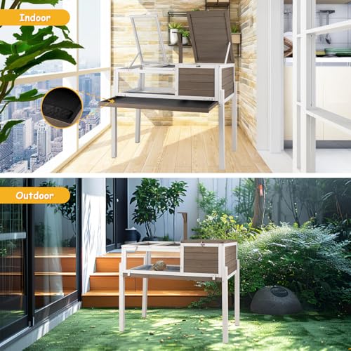 Tortoise Habitat with Detachable Legs (37.2"L x 22.8"W x 32.3"H)
