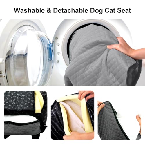 Dog Car Seat for Small Medium Dogs Pet Up to 40 lbs Gray (Medium / Gray)