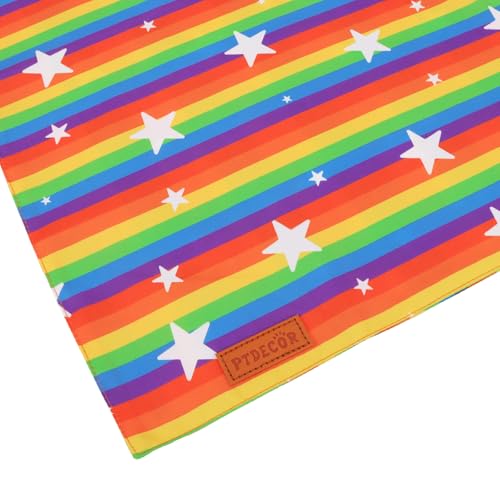 Rainbow Dog Bandanas Pride Day Love is Love Pet Scarf (X-Large / Rainbow)