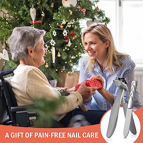 Toenail Clippers for Seniors (Silver / Large)