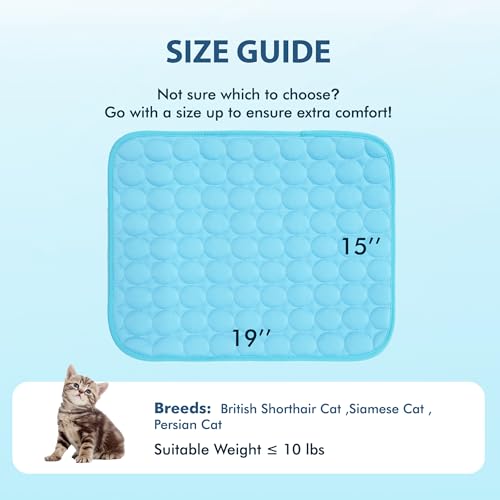 Summer Cooling Mat & Sleeping Pad (19" x 15" / Blue)