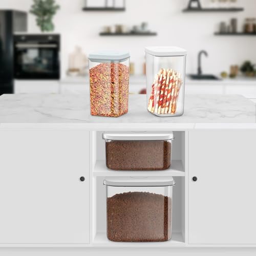 4.2Qt 2Pack Airtight Dog Cat Food Storage Container and Dog Treat Containers BPA (Grey(4.2Qt-2Pack))