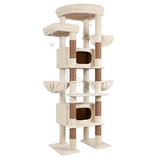 84 Inch Cat Tree for Large Cats (Beige)