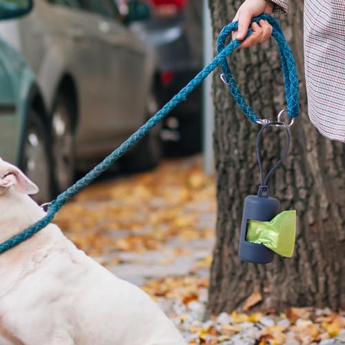 3Pack Dog Poop Bag Holder for Leash Lightweight Pet Waste Bag Dispenser with Leash Attachment Portable Plastic Doggie Poop Bag Dispensers (3 Count (Pack of 1))