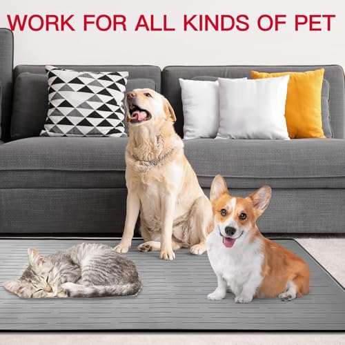 Silicone Pet Food Mats (Gray Green / 48"L x 32"W)