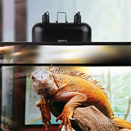 15inch Dual Reptile Light Fixture Dual Reptile Heat Lamp (15inch with fixture only)