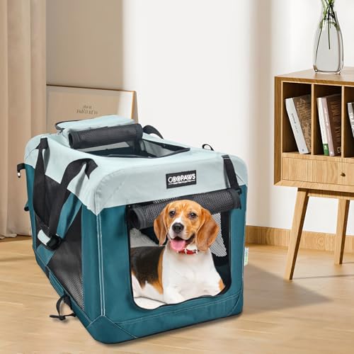3 Door Soft Dog Crates Kennel (8-Teal Blue)