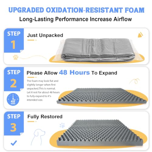 Orthopedic Washable XXL Dog Bed for Extra Large Dogs (Beige / 45"L x 35"W x 7.5"Th)