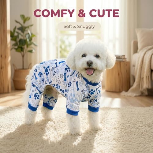 Dog Pajamas Onesie (03 Blue / XS (2.5-4 lb) Chest: 11.8")