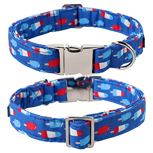 Patriotic Dog Collar with Bowtie (Popsicle / X-Large (Pack of 1))