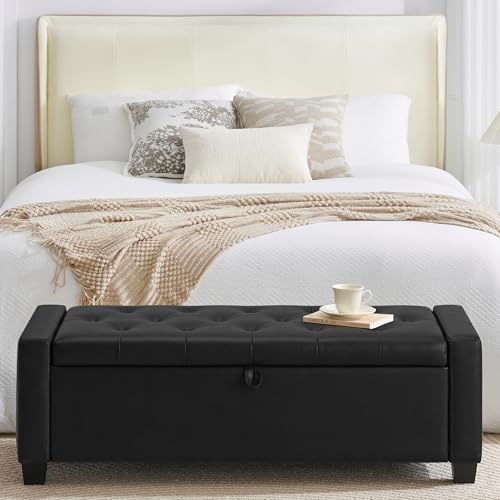 48" Ottoman with Storage (Light Black / 19.7"D x 48"W x 16.9"H)