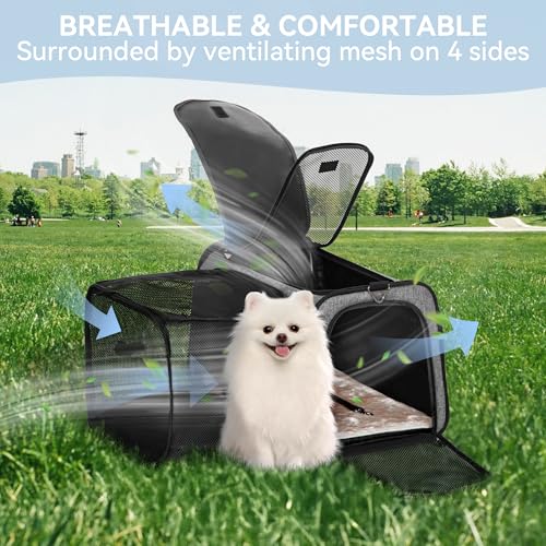 19"X12" X12" Expandable Pet Carrier (19.0"L x 12.0"W x 12.0"H / Gray)