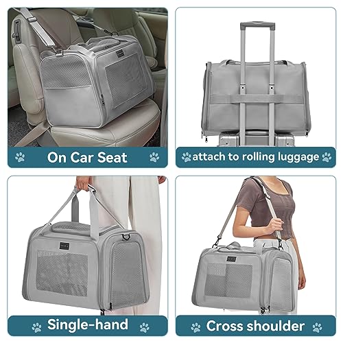 Dog Carrier Cat Carriers (20.0"L x 13.0"W x 13.0"H / New Grey)