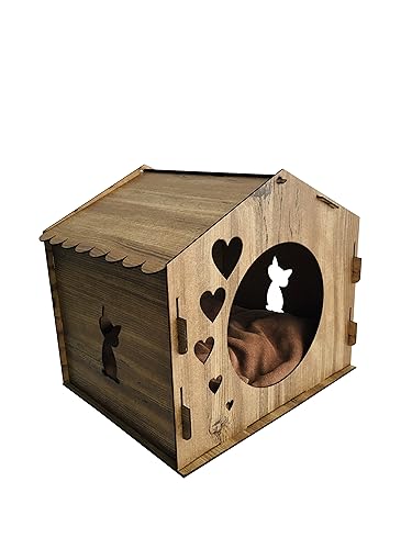 Wood Cat House (Brown)