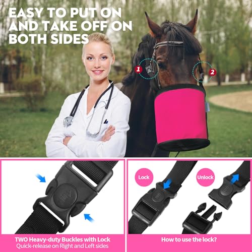 Horse Feed Bag 2 PCs (2 Pcs Magenta)