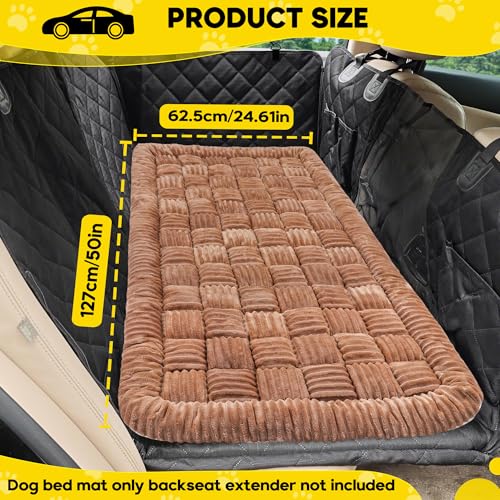 Dog Car Bed Mat Non (Brown / For Cars/ SUV/ Small Truck (50"×24.6"))