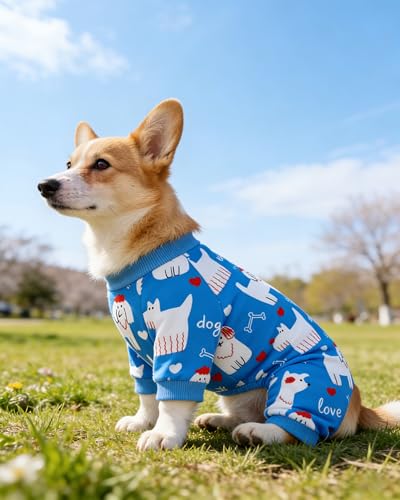 4 Pack Bee Dog Pajamas for Medium Dogs (Large)