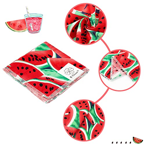 Summer Dog Bandanas Girl Matching Dog Bandana and Scrunchie Small (watermelon / Small-set of 1)