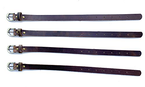 Genuine Leather Stirrup Straps (Dark Brown)