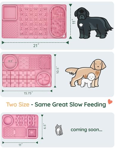 Slow Feeder Bowl for Large Dog (Pink)