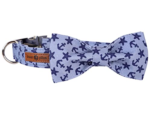 Dog Collar with Bowtie (Anchor / Small (Pack of 1))