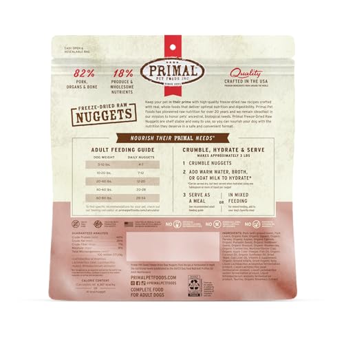 Primal Freeze Dried Raw Dog Food Nuggets (14 Ounce (Pack of 1))