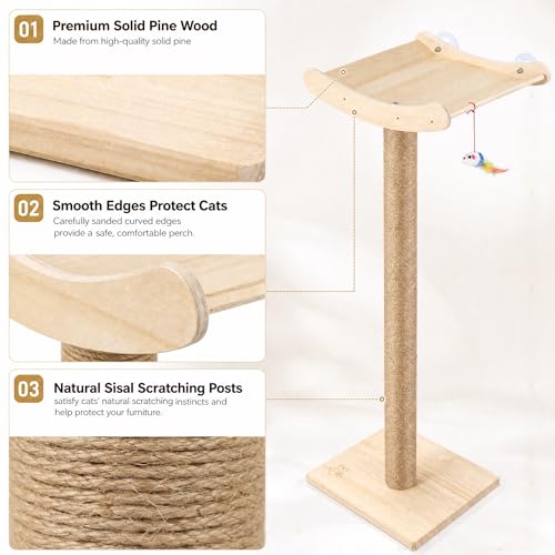 Cat Window Perch with Scratching Posts (Large)