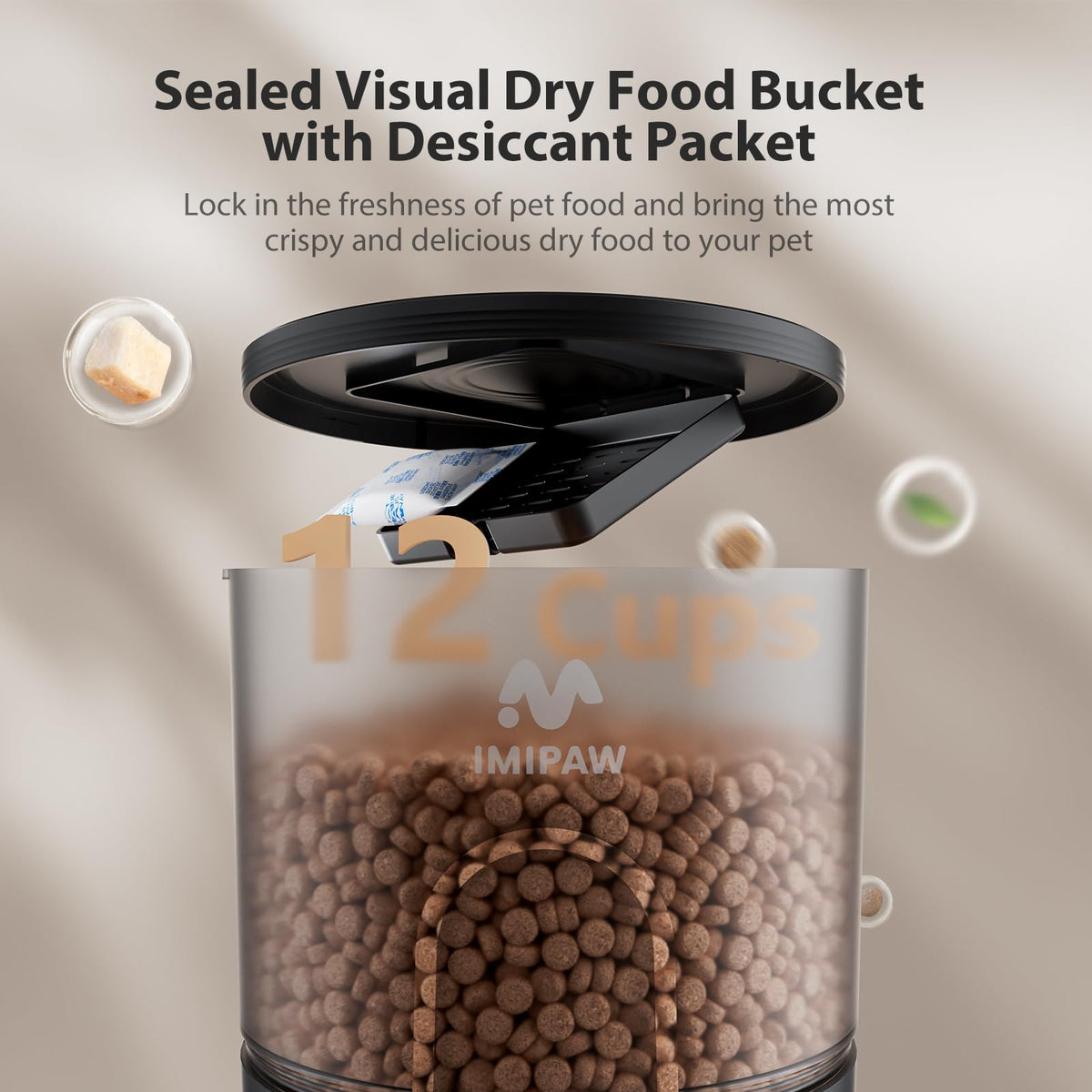 Automatic Cat Feeder with Camera and Water Fountain (Black)
